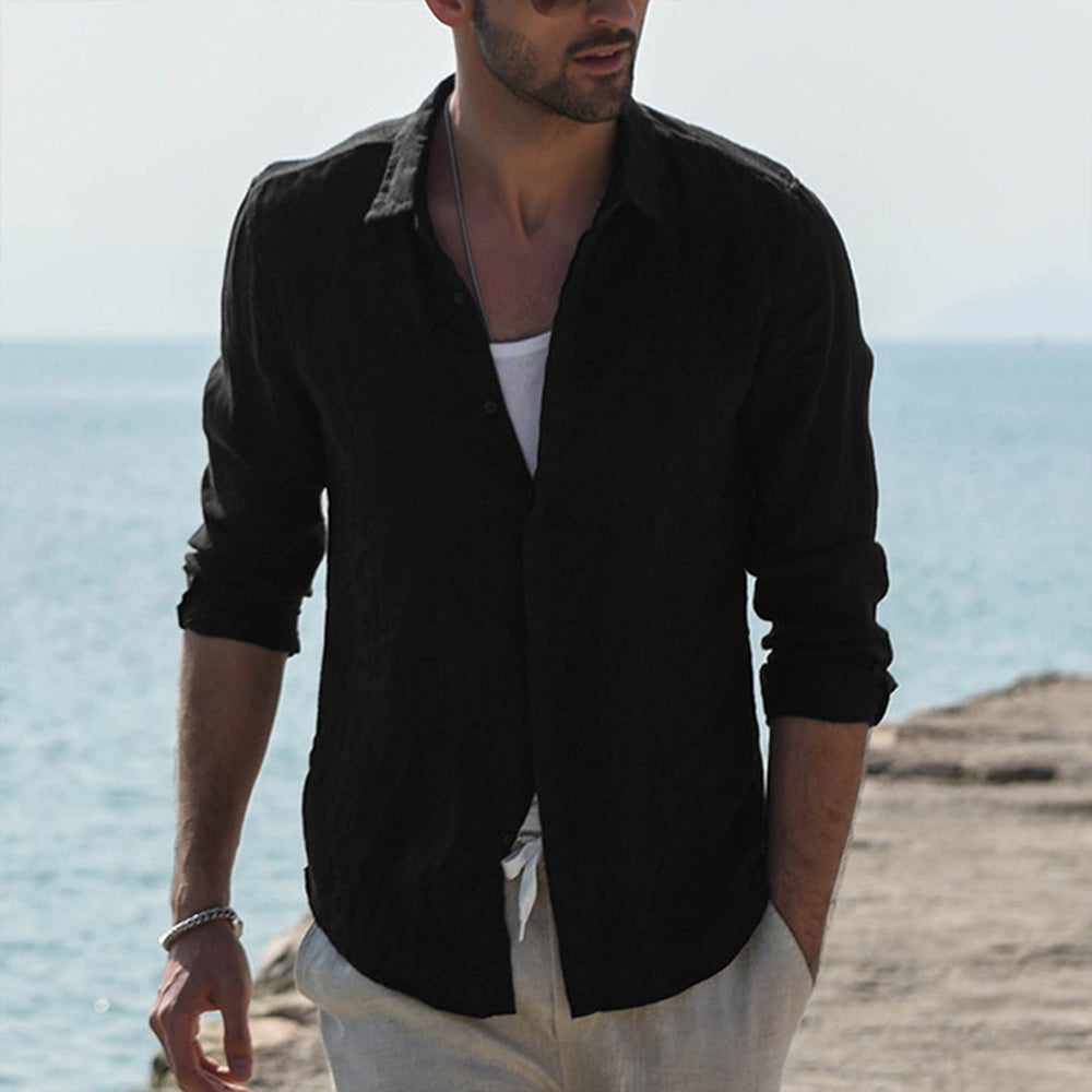 Casual Cotton Linen Shirts For Men